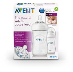 AVENT NATURAL TWIN PACK BOTTLES 260ML