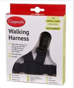 Clippasafe Harness/Reins Nylon - Black
