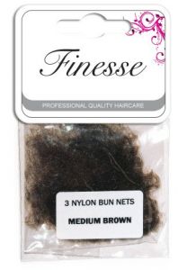 Finesse Bun Nets - Medium Brown 3pk