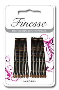 Finesse Hairgrips - Long Brown