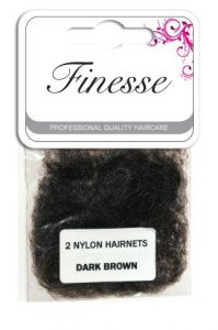 Finesse Hairnets - Dark Brown 2pk